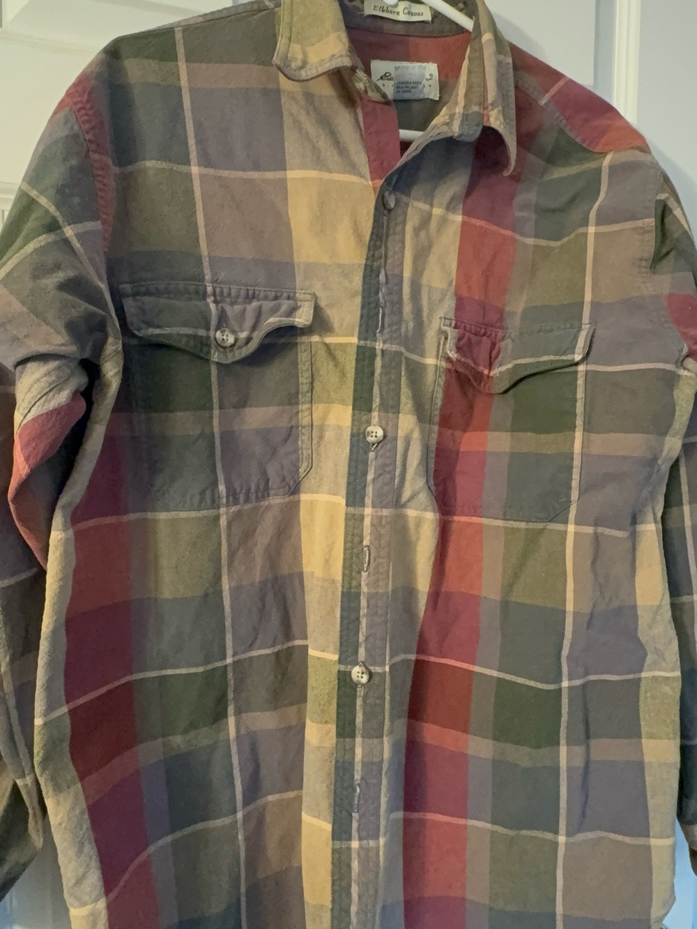 Vintage Plaid Long-Sleeve Shirt - Multicolor in Flannel